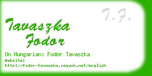 tavaszka fodor business card